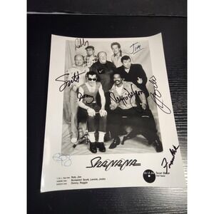 Vintage Sha Na Na Autographed Black and White Photo Get A‎ Job Talent Group